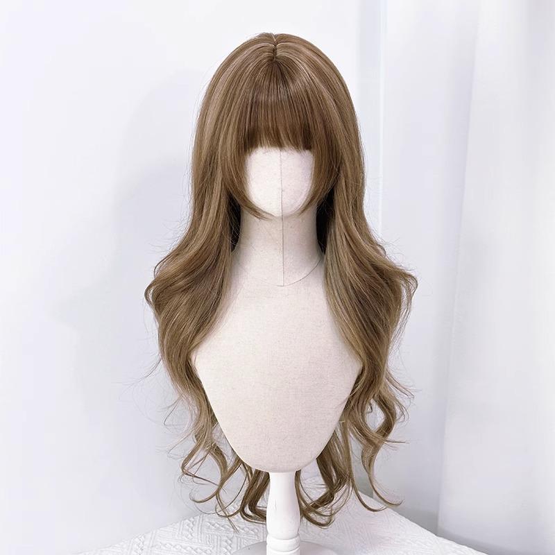 ウィッグ レディース 金髪 茶髪 ロング カール フルウィッグ 女性用 かわいい 金茶 自然 小顔 普段使い コスプレ ファッション