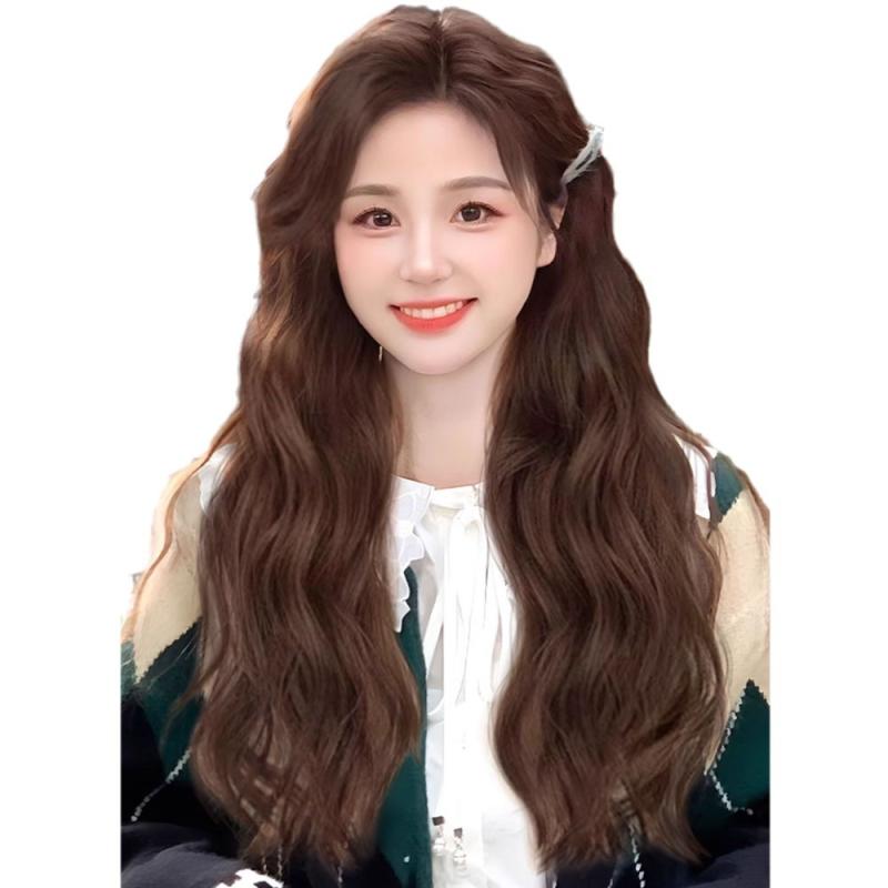 ヘアアクセサリー レディース 女性用 付け毛 フルウィッグ ロングヘア ウェーブ 巻き髪 前髪あり 黒髪 茶髪 アレンジ イメチェン かわいい おしゃれ