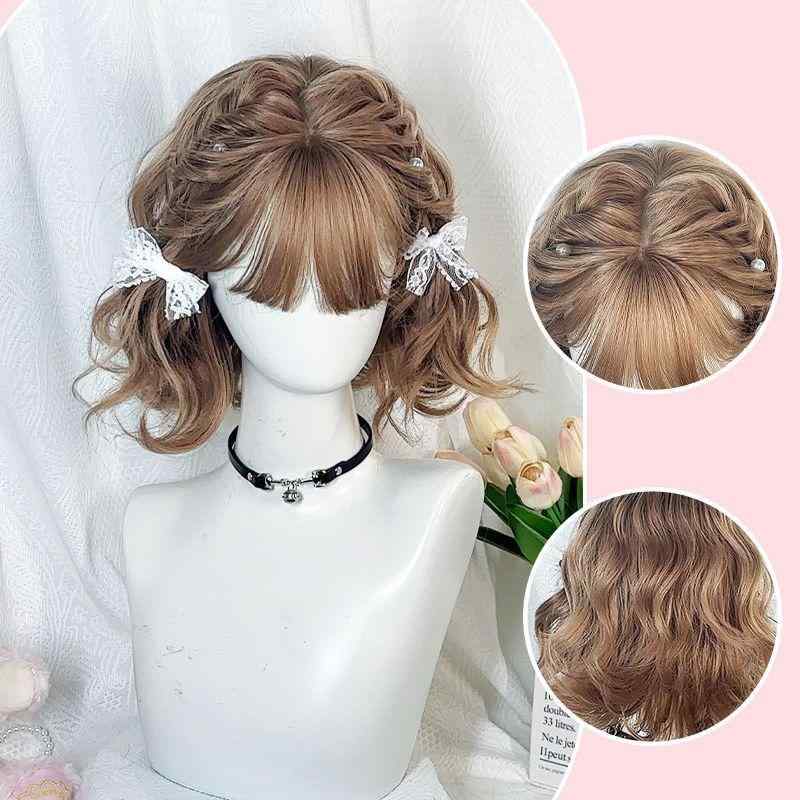 ウィッグ レディース ショート かわいい フルウィッグ 女性用 短い 巻き髪 オシャレ 高温? 耐熱 普段使い コスプレ 女子 日常