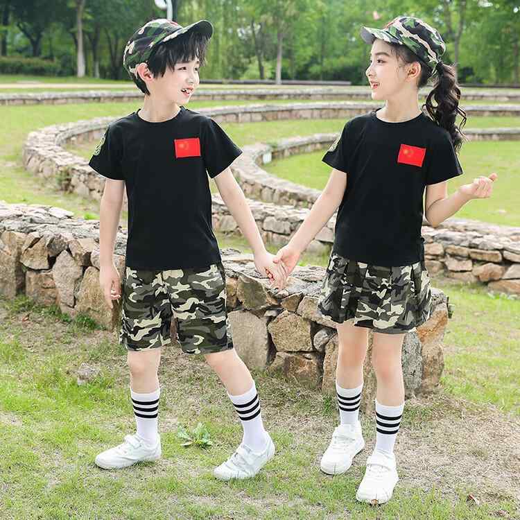 子供服 Tシャツ ハーフパンツ セットアップ 夏用 男の子 女の子 迷彩柄 スポーツ 普段使い