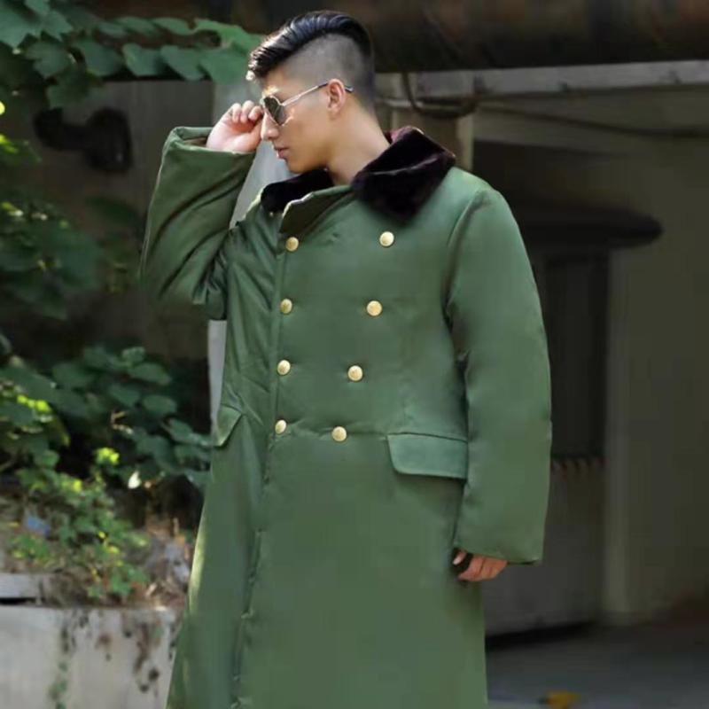 コート カーキ 作業着 防寒着 男女兼用 暖かい ポリエステル 綿 冬 陸軍グリーン2