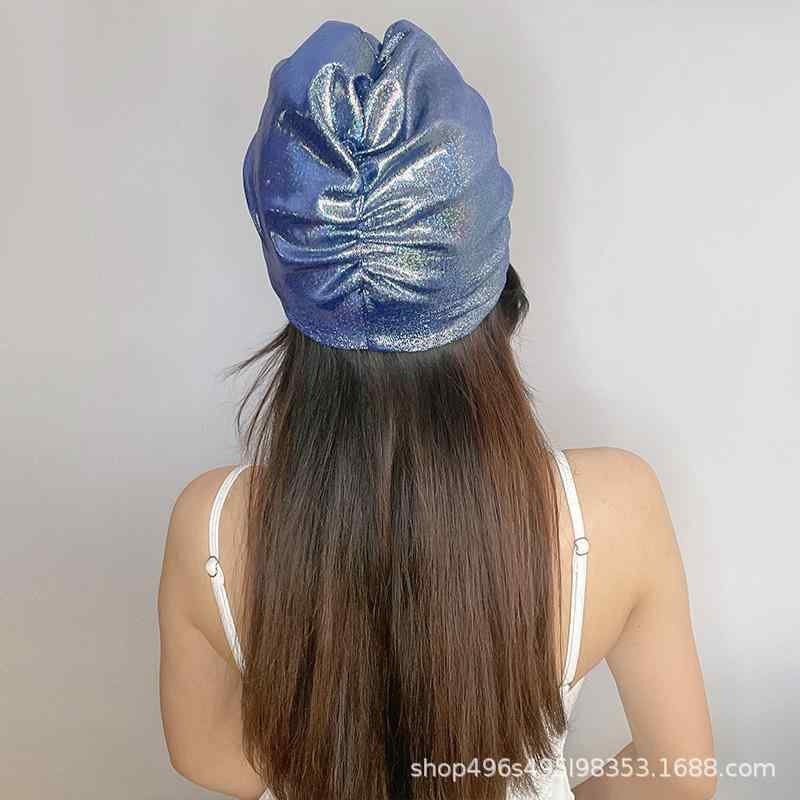 水泳帽 レディース ロングヘア用 布製 おしゃれ 締め付けない 快適 個性的 耳保護 日焼け防止 温泉 スイミング 小顔効果 ピンク系 オレンジ 紫 ブラック 黄色 青 レーザー 偏光2