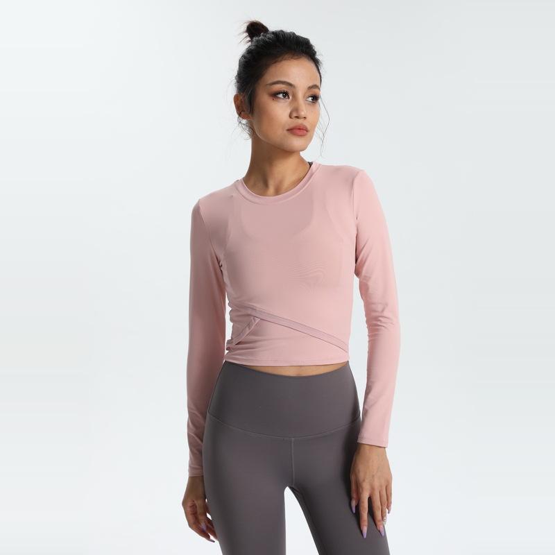 ヨガウェア レディース 長袖 速乾 スポーツTシャツ クロスボーダー フィットネスウェア スリム ランニング トップス 女性用 超伸縮 秋冬 運動着 トレーニングウェア 赤 青 黒 白 ポリエステル2