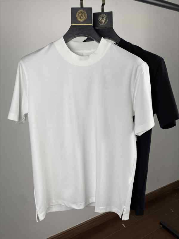 Tシャツ メンズ 男性用 スーピマ綿 麻混紡 半袖 ラウンドネック 薄手 無地 リラックスフィット 普段使い
