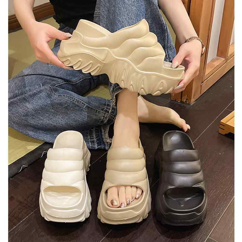 サンダル レディース 厚底 おしゃれ 10cm EVA 黒 白 普段使い 美脚 婦人2