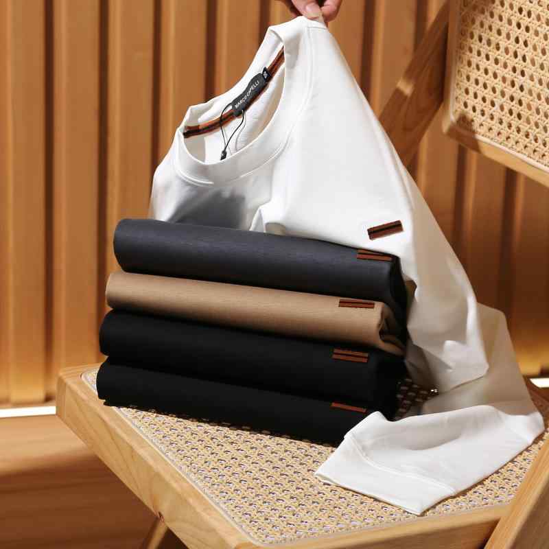 Tシャツ 男性用 モダール 水柔綿 無地 長袖 インナー トップス カットソー 若者 合体型 普通 四季 白 黒 グレー カーキ M L XL XXL XXXL XXXXL