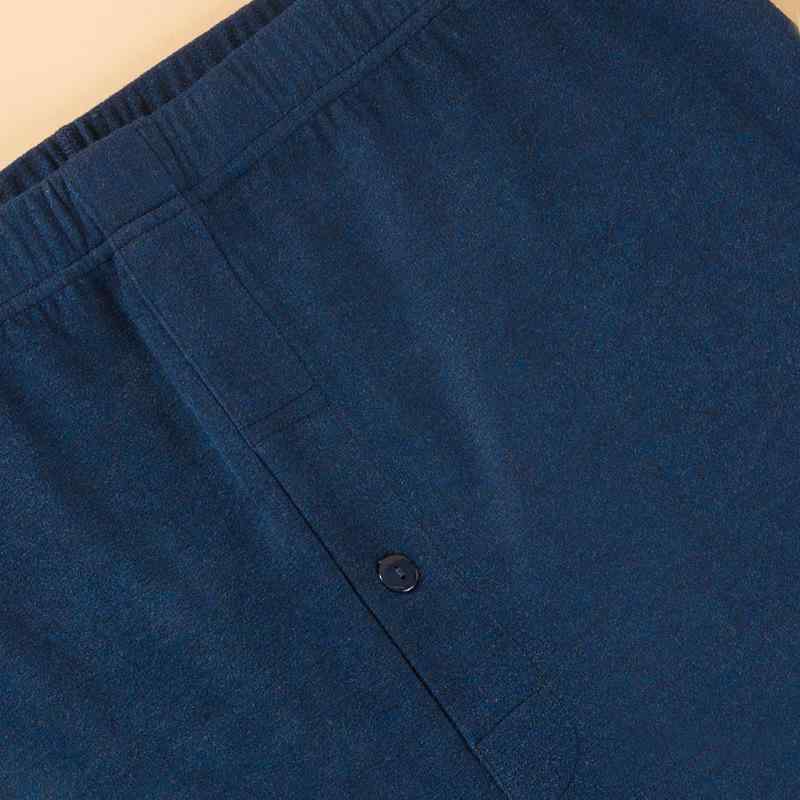 メンズ 男性用 防寒インナー 上下セット 肌着 ラウンドネック 暖か 駝絨 接触温感 厚手 ニット テレコ 無地 伸縮性2