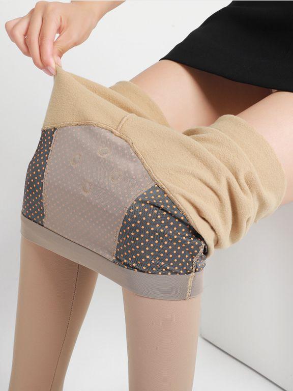 レギンス レディース 大きいサイズ 裏起毛 スリム スキニーパンツ スパッツ タイツ 高弾性 杏色 黒 塑形 收腹 あったか 美脚 ヒップアップ2