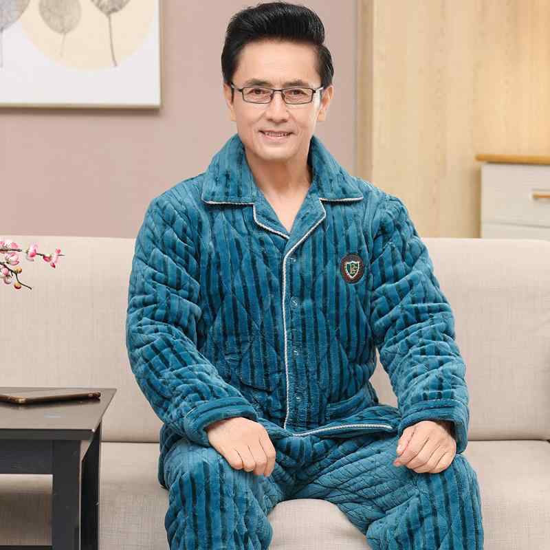 パジャマ メンズ 成人男性用 長袖 綿ネル 朦々たる 裏起毛 年がしら 成人男性 生あたたかい あったか 防寒 寝巻き 御部屋着 御部屋御召しもの 上下仕かける セットアップ 秋冬2