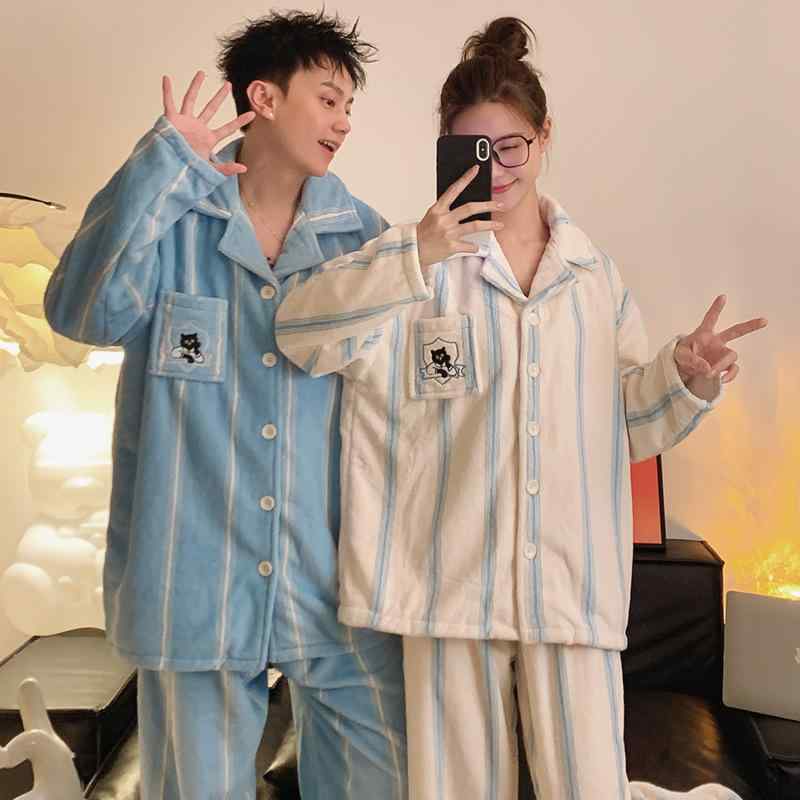 パジャマ レディース メンズ フランネル 長袖 ルームウェア 上下セット あったか かわいい 寝巻き 部屋着 秋冬 襟付き ポリエステル 快適 暖かい