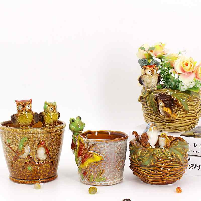 花瓶 北欧 陶器 多肉植物 植木鉢 鉢植え ポット デスク 卓上 ミニ ガーデニング 家庭菜園 オフィス ギフト プレゼント