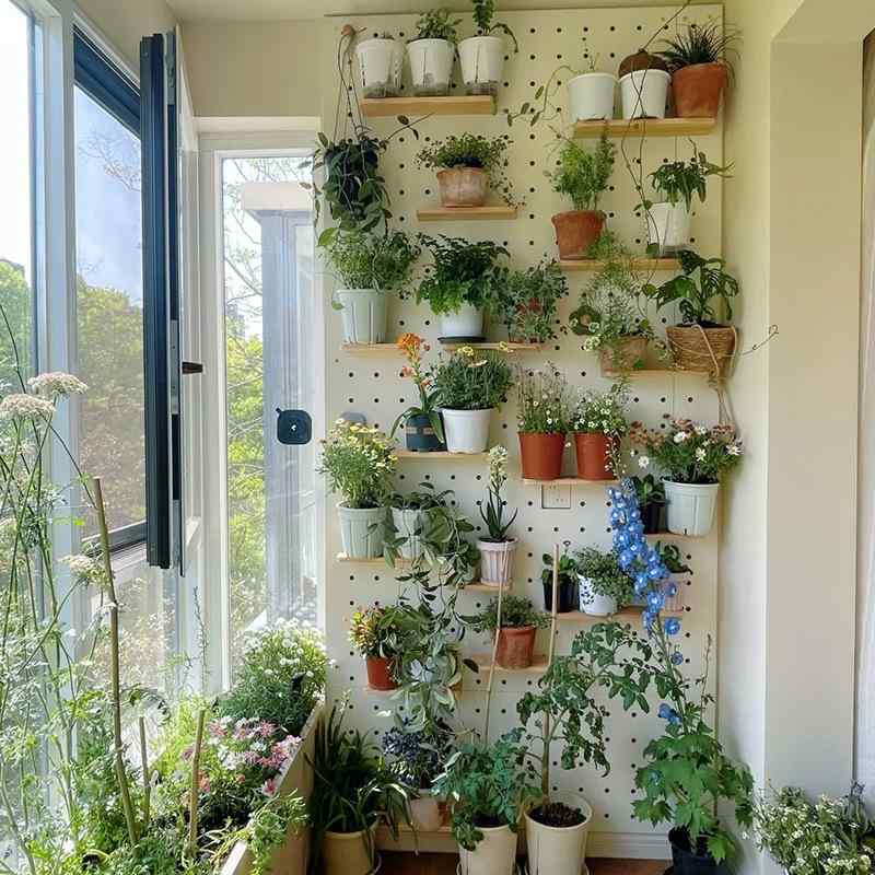 ガーデニングラック 壁掛け 飾り棚 プランターラック 園芸ラック 鉢植え 観葉植物棚 壁面収納 木製 省スペース 多機能 グリーン 木目調 ホワイト 40x60 60x80 60x120