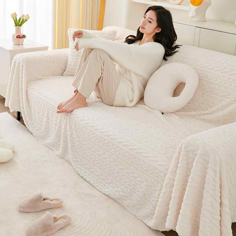 ソファパッド 毛布 厚手 ソファカバー 肘付き 肘なし 暖かい 冬用 傷防止 防塵 白 ピンク系 グレー ブルー グリーン 180×150cm 180×180cm 180×230cm 180×260cm 180×280cm 180×320cm 180×3