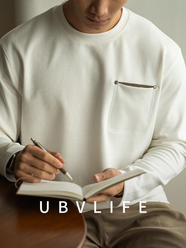 Tシャツ メンズ 男性用 長袖 切り替え コットン混紡 春秋 薄手 リラックスフィット ドロップショルダー