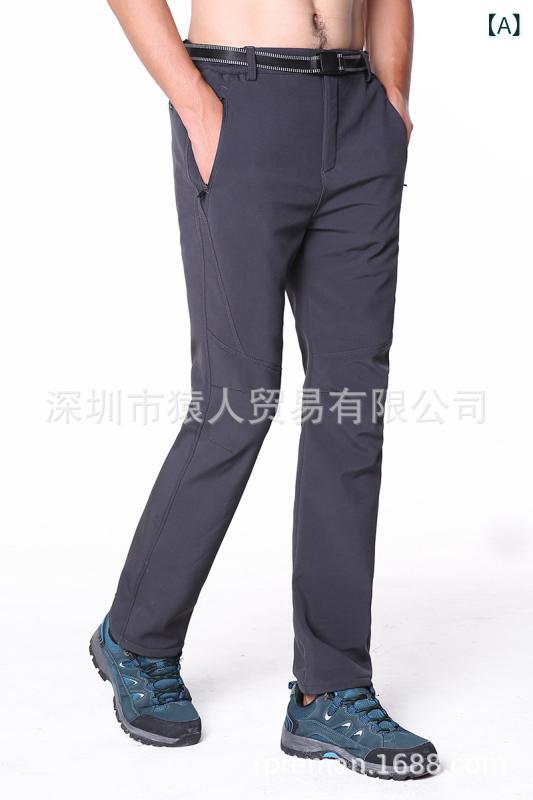 パンツ レディース メンズ 防撥水 登山パンツ 裏起毛 トレッキングパンツ 厚手 防風 保温 アウトドアパンツ スポーツ 秋冬 釣り ハイキング キャンプ 伸縮性2