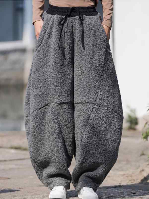 パンツ メンズ 秋冬 加厚 羊羔? 中国風 リラックス 長ズボン ズボン 男性用 暖かい 防風 ライトグレー グレー 黒 ブラック ベージュ M L XL 2L 3L 4L 5L|ブリルビ
