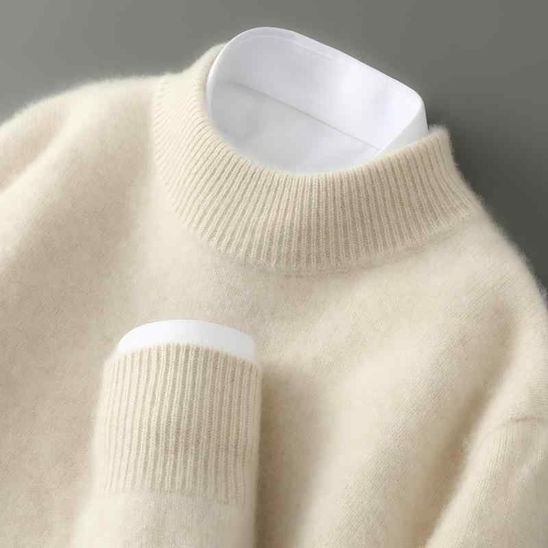 ニット メンズ 男性用 ウール セーター ビジネス ニット トップス ハーフハイネック リブ 秋冬 加厚 防寒 あったか ベージュ キャメル グレー カーキ ブルー ネイビー ブラック