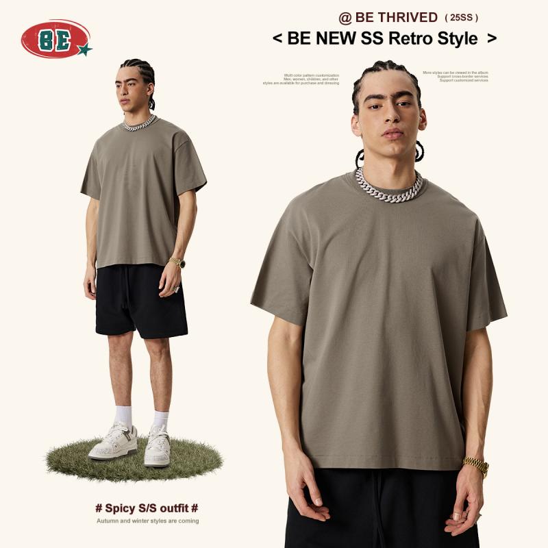 Tシャツ 男性用 半袖 Tシャツ 背心 タンクトップ ラウンドネック カットソー 薄手 コットン混紡 ゆったり 無地 黒 白 灰色 コーヒー色 炭灰色 小麦色 グレージュ 古着風 アメカジ ストリート スケーター 涼感 吸湿速乾2