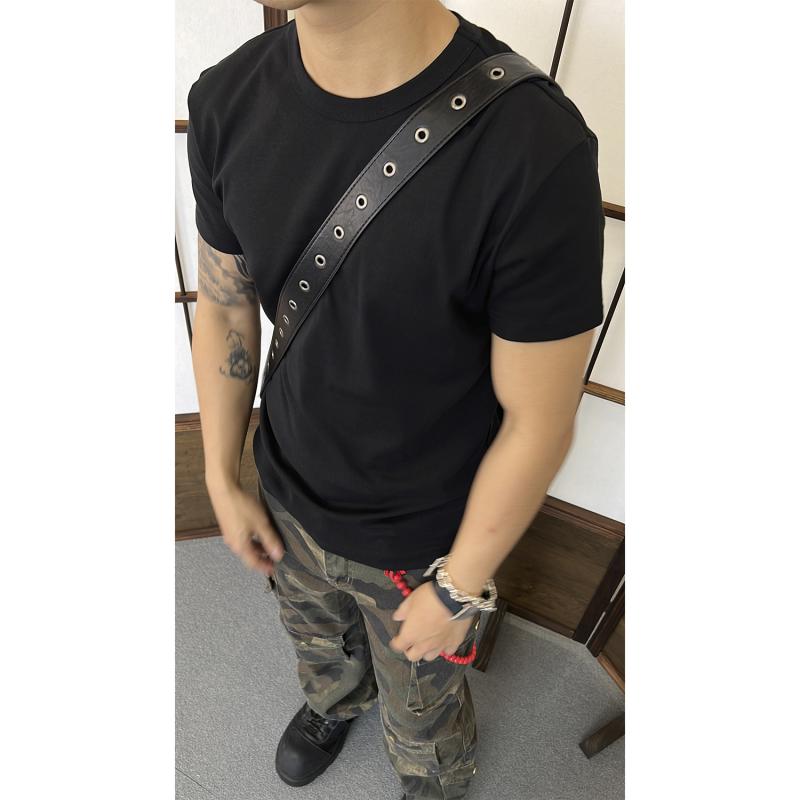Tシャツ 男性用 コットン 薄手 半袖 スポーツ 無地 接触冷感 花灰色 ブラック ホワイト