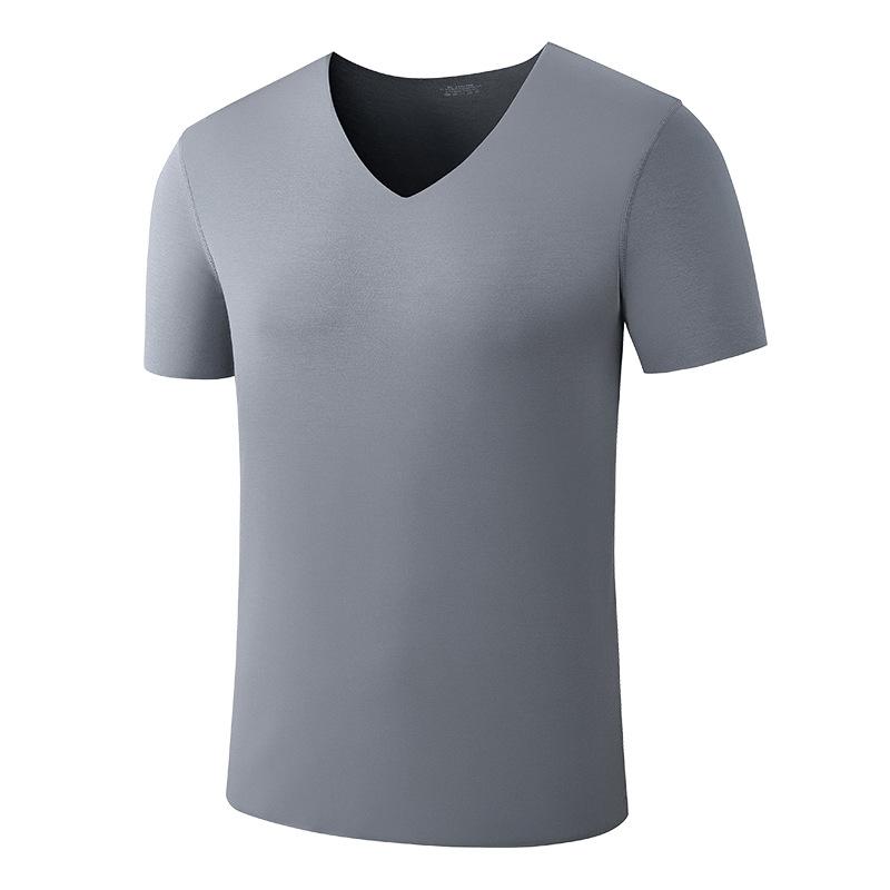 Tシャツ メンズ 男性用 春夏 薄手 無地 Vネック インナーシャツ モダール カットソー 接触冷感 吸湿速乾 部屋着