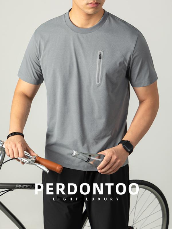Tシャツ 男性用 接触冷感 吸湿速乾 ポリエステル スポーツ ランニング ウェア トップス ジップアップ トレーニング 普段使い アウトドア 薄手 半袖 ブラック ホワイト グレー パープル