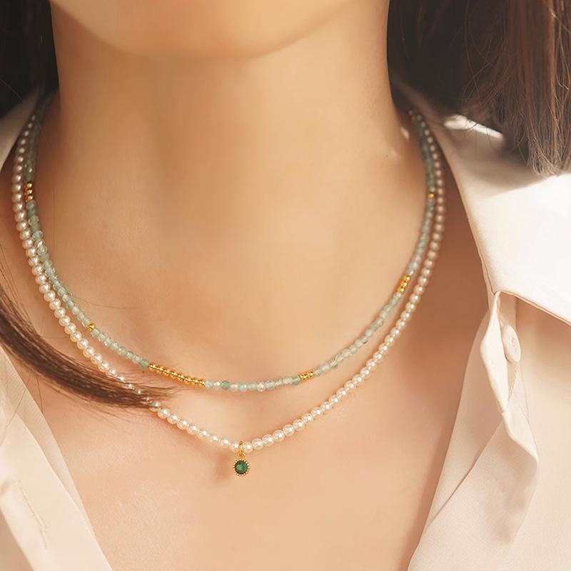 ネックレス レディース パール 小粒 パールネックレス 鎖骨チェーン 真珠 ビーズ ネックレス ペンダント アクセサリー ファッション雑貨 上品 エレガント フェミニン ガーリー フォーマル オフィス 通勤 パーティー 結婚式 二次会 披露宴 発表会 演