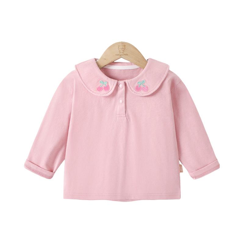 Tシャツ ベビー服 長袖 春秋 トップス カットソー 子供服 女の子 幼児 かわいい 綿混紡 73CM 80cm 90cm 100cm 110cm 120cm