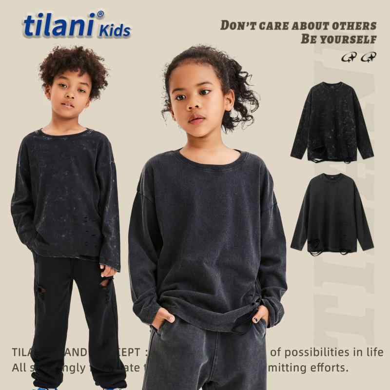 子供服 Tシャツ 長袖 春秋 男女兼用 トップス カットソー 綿 柔らかい ウォッシュ加工 無地 普段着 おしゃれ 白 グレー グリーン パープル カーキ ブラック ブルー コーヒー ピンク系 黒 110cm 120cm 130cm 140cm