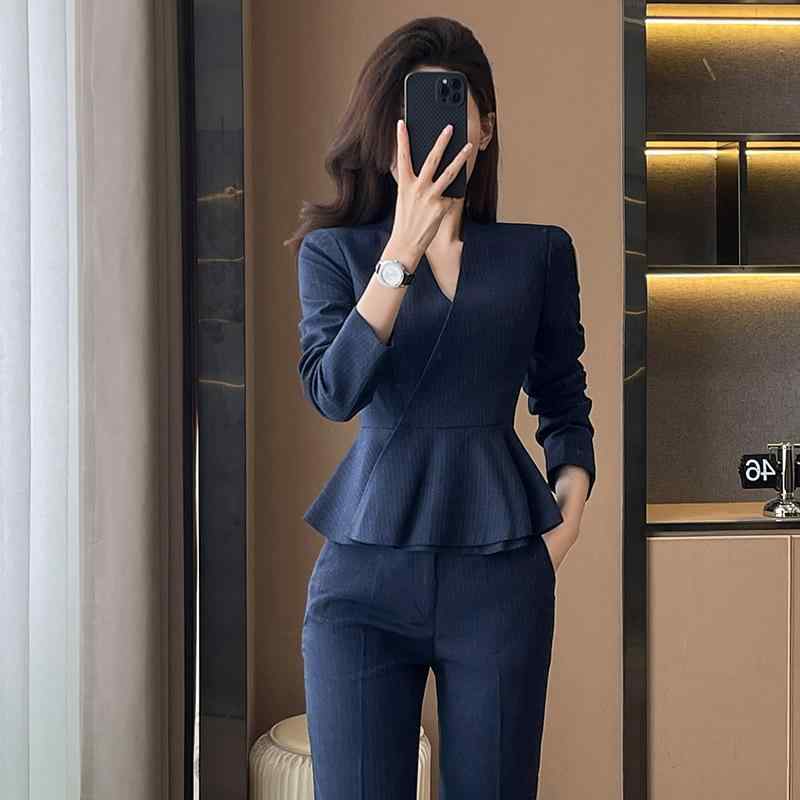 スーツ レディース 長袖 事務服 パンツスーツ スカートスーツ フォーマル ポリエステル ビジネス オフィス スタイル セット 黒 グレー ブルー 大きいサイズ 3L 4L 上下セット