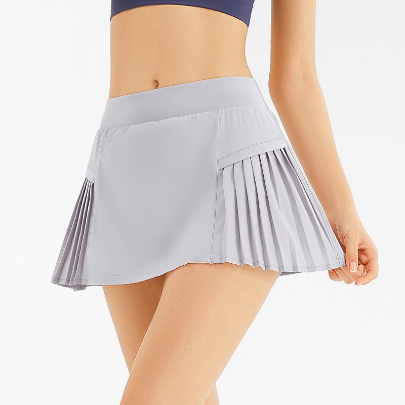 ショートパンツ レディース 百褶 ヨガパンツ ランニング スポーツ ウェア 速乾 短パン キュロット スカート付き テニス ゴルフ 運動着 普段使い 接触冷感 吸湿速乾 ストレッチ 伸縮性 銀 グレー 紫 ブラック