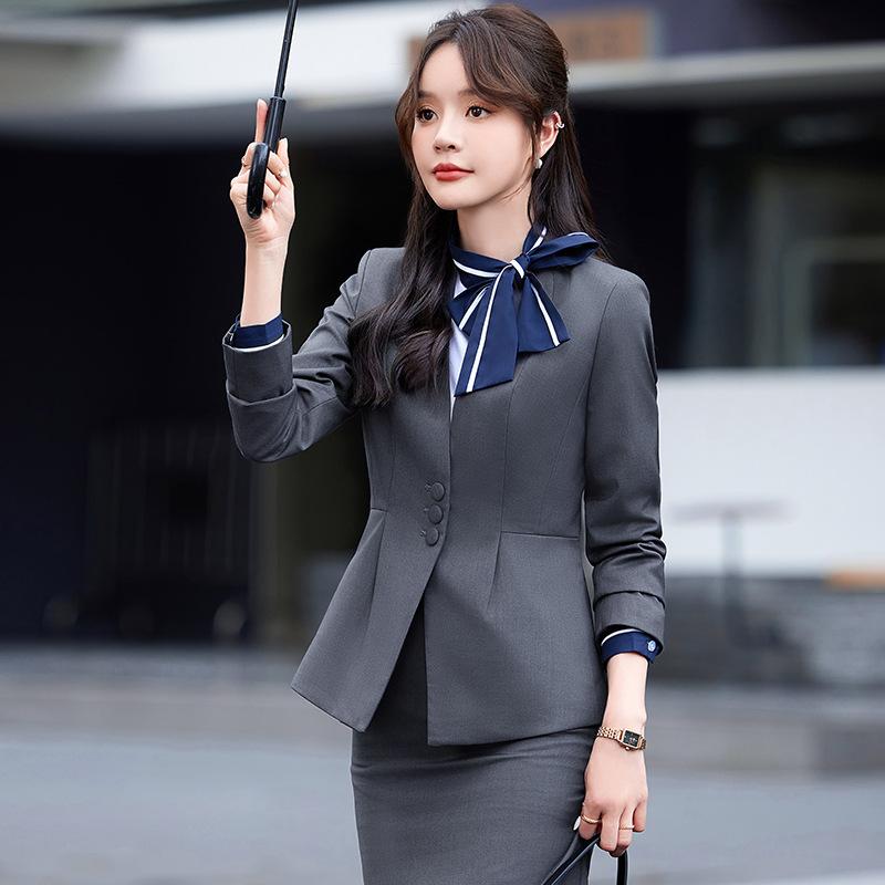 スーツ レディース 長袖 事務服 フォーマル 上下セット パンツ スカート 仕事服 オフィス ビジネス セレモニー 式典 面接 通勤 礼服 冠婚葬祭 ポリエステル2｜ブリルビ