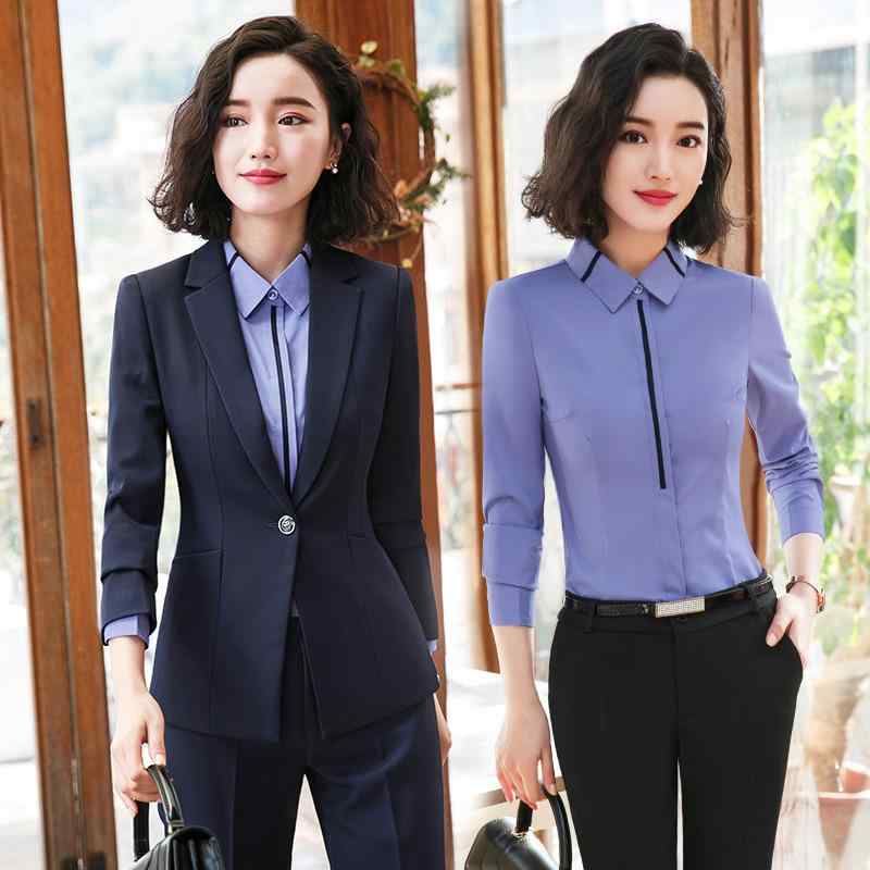スーツ レディース 面接用 フォーマル オフィス 仕事着 制服 ポリエステル 長袖 テーラードジャケット 膝丈スカート パンツ 上下セット ブラック ブルー グレー ホワイト ビジネス エレガント2