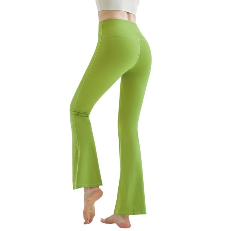 パンツ レディース ヨガパンツ ラッパズボン 美脚パンツ ダンスパンツ ストレッチパンツ 接触冷感 吸湿速乾 伸縮性 高見え 脚長効果 普段使い 部屋着 通勤 藏青 ・柑其棕 ブラック 抹茶? チタン色