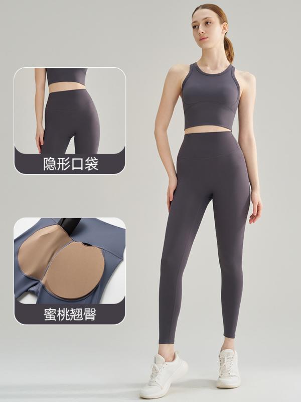 ヨガパンツ レディース ハイウエスト スポーツ レギンス 接触冷感 吸湿速乾 伸縮性 スリム タイト ロングパンツ トレーニングパンツ 運動用パンツ アウトドア 紺色 グレー ブラック