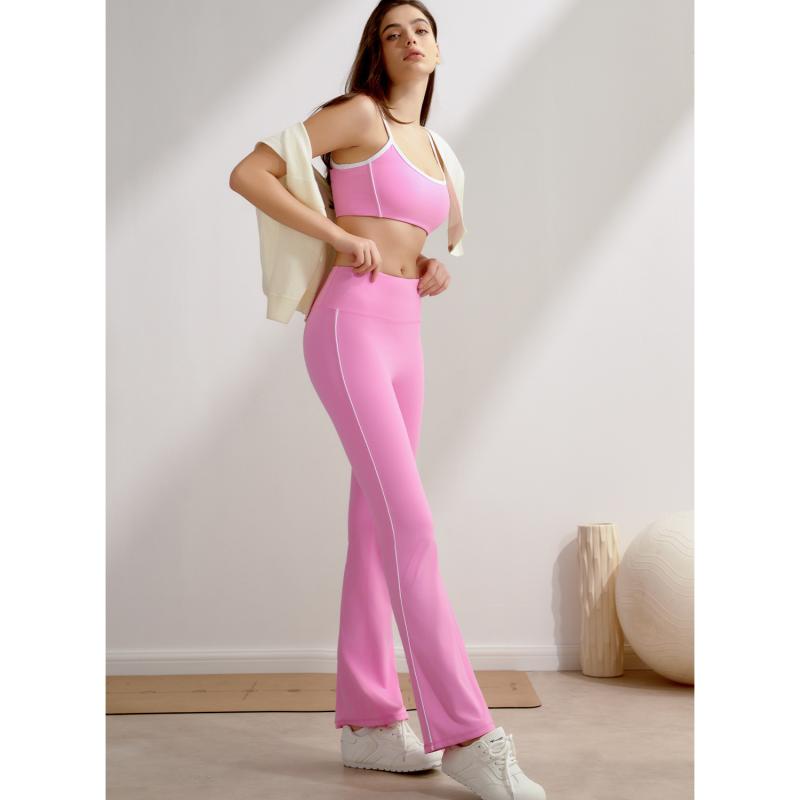 ヨガパンツ レディース ヨガウェア セットアップ 高 elastic 高 elastic レギンス スパッツ 運動着 部屋着 普段使い ストレッチ 美脚 接触冷感 速乾 S M L XL ブラック ピンク系 ブルー グレー カーキ