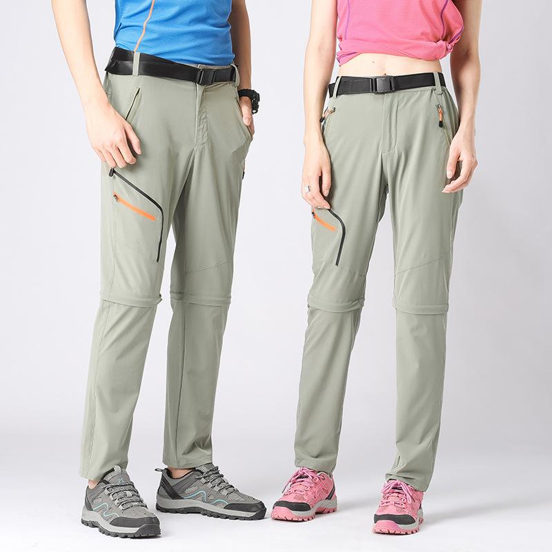 速乾パンツ メンズ レディース 取り外し可能 2way 短パン スポーツ 伸縮性 登山 カーキ グレー 黒 豆緑 春夏