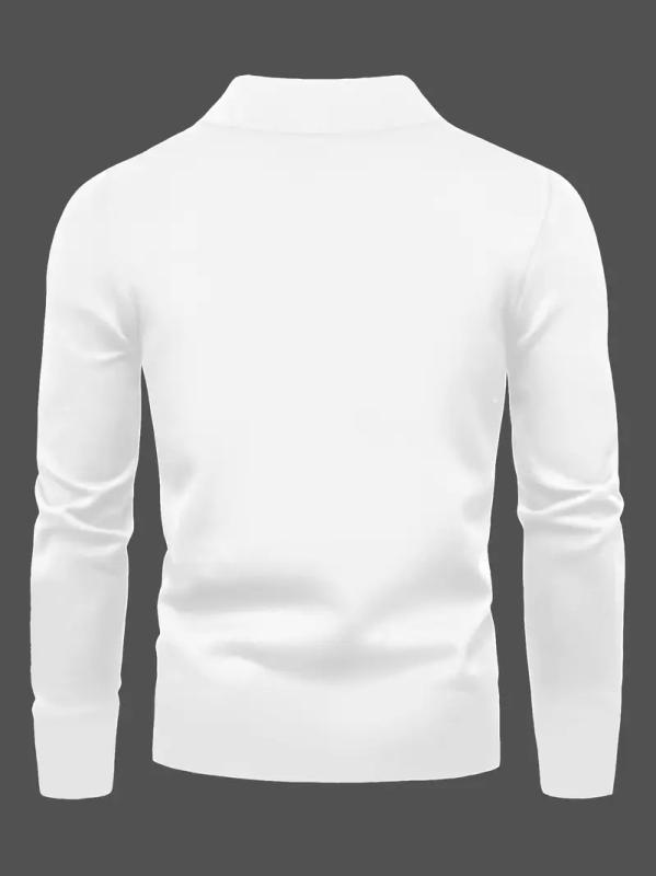 Tシャツ メンズ 男性用 高襟 トップス 長袖 カットソー スリム ?色 ポリエステル 普段使い 部屋着 春夏