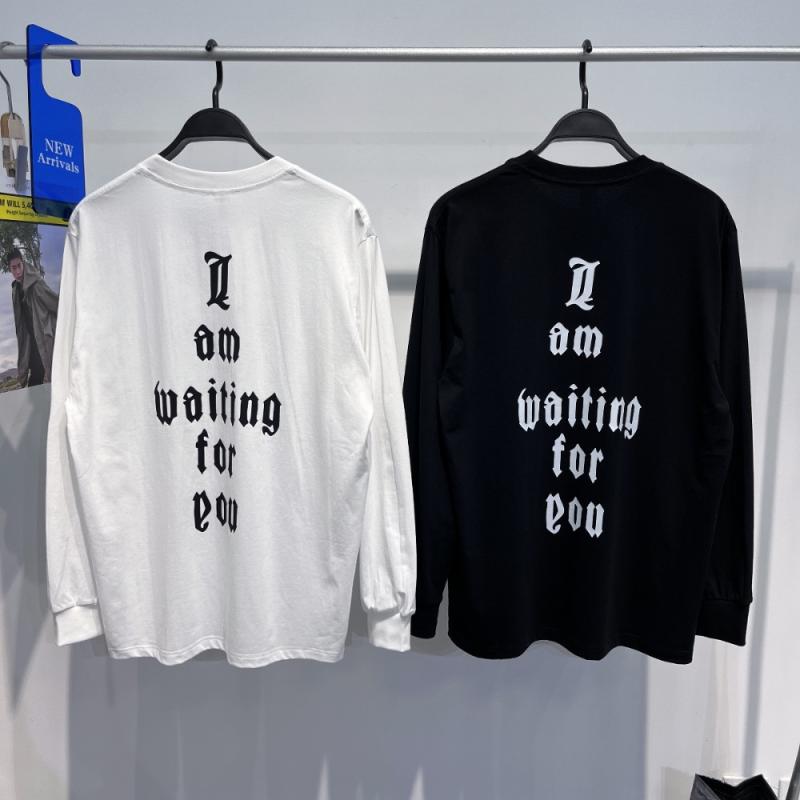 Tシャツ メンズ 男性用 長袖 コットン クルーネック プルオーバー 普段使い リラックス ウェア 部屋着 カットソー トップス 白 黒 ゴシック プリント