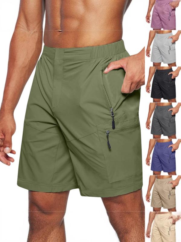 ハーフパンツ メンズ 男性用 カーゴパンツ 作業着 ズボン 大きいサイズ ポリエステル ブラック 黒 深グレー ダークグレー 軍緑 カーキ ネイビー 紺 浅グレー ライトグレー スポーツ アウトドア