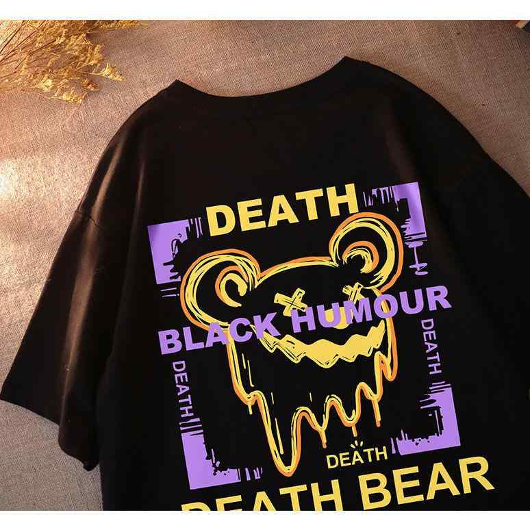 Tシャツ メンズ 男性用 半袖 コットン ゆったり ラウンドネック トップス ストリート カジュアル ブラック ホワイト 大きいサイズ2