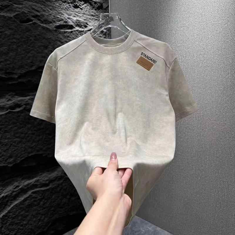 Tシャツ メンズ 半袖Tシャツ 接触冷感 ゆったり ラウンドネック トップス カットソー 普段使い 部屋着 春夏 ブラック系2