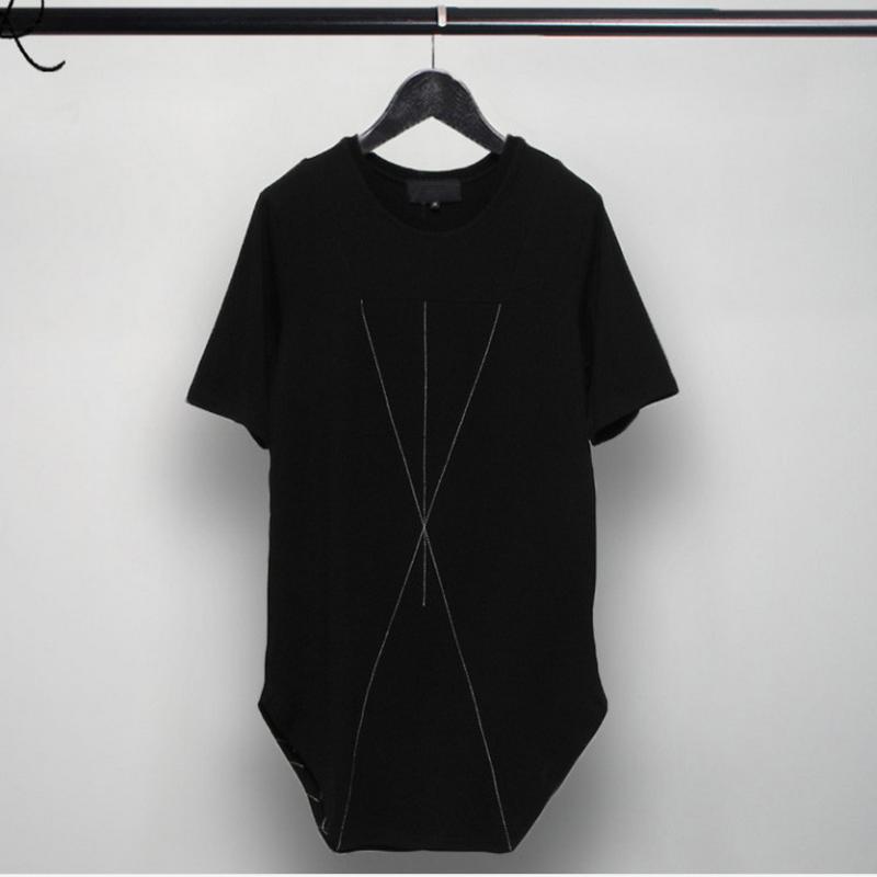 Tシャツ メンズ 男性用 半袖 丸首 コットン 暗黒系 ストリート 刺繍 トップス カットソー スタイリッシュ 白 黒