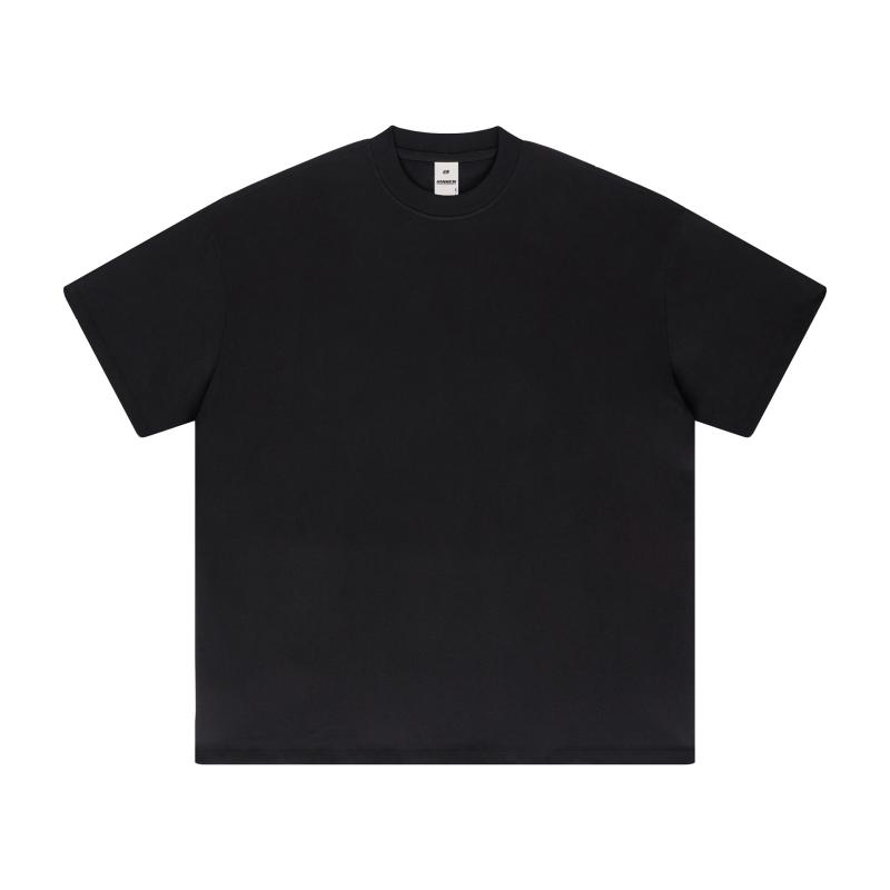 Tシャツ メンズ 男性用 ヘビーウェイト 厚手 無地 半袖 カットソー ラウンドネック トップス カジュアル ゆったり 春夏 ブラック ホワイト グリーン グレー