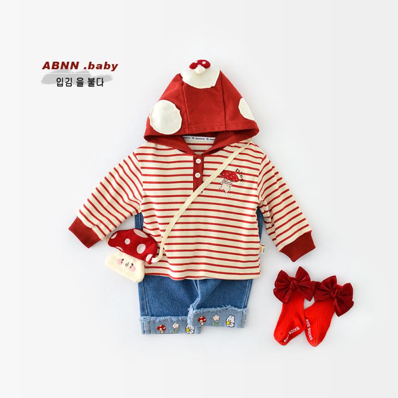 ベビー服 Tシャツ 長袖 かわいい ストライプ トップス 赤ちゃん 幼児 子供服 コットン 吸湿速乾 部屋着 4,299円