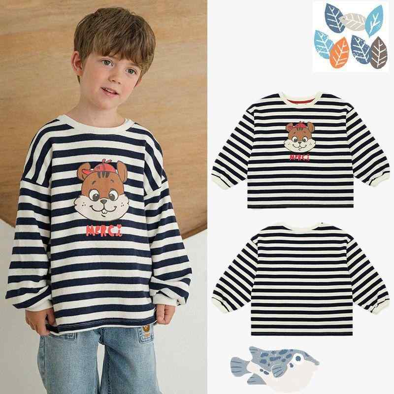 子供服 Tシャツ 男女兼用 長袖 コットン 春秋 ボーダー カットソー 普段着 韓国 90cm 100cm 110cm 120cm 130cm 140cm