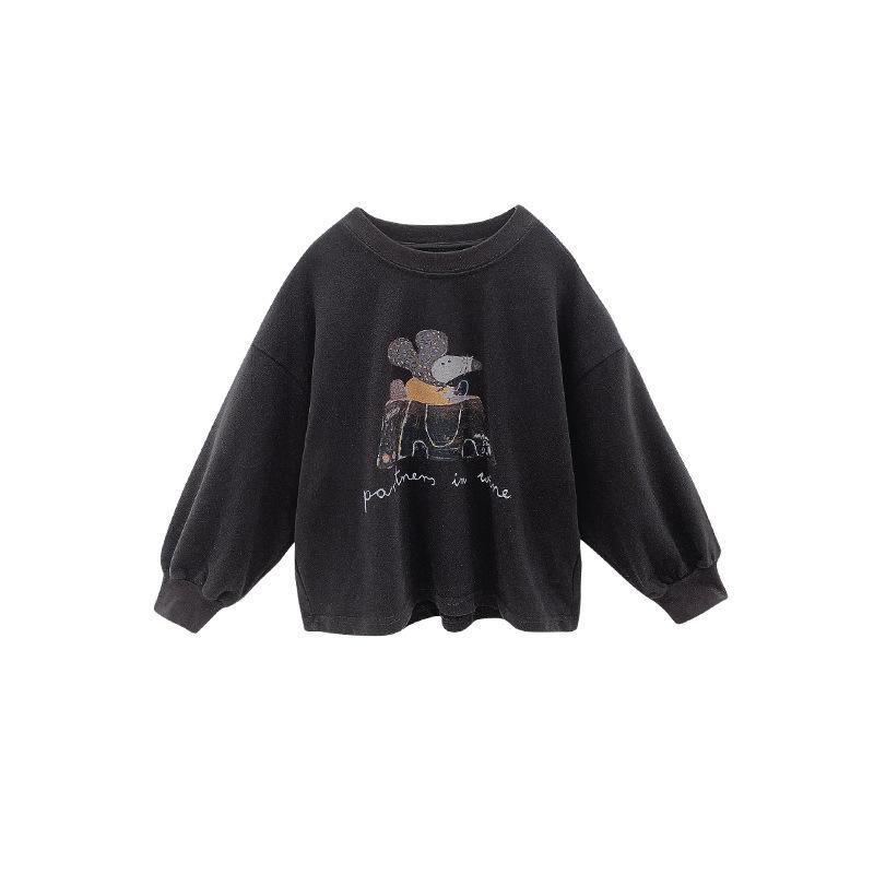 Tシャツ キッズ 女の子 子供服 長袖 トップス カットソー 春秋 薄手 綿 かわいい ゆったり 普段着