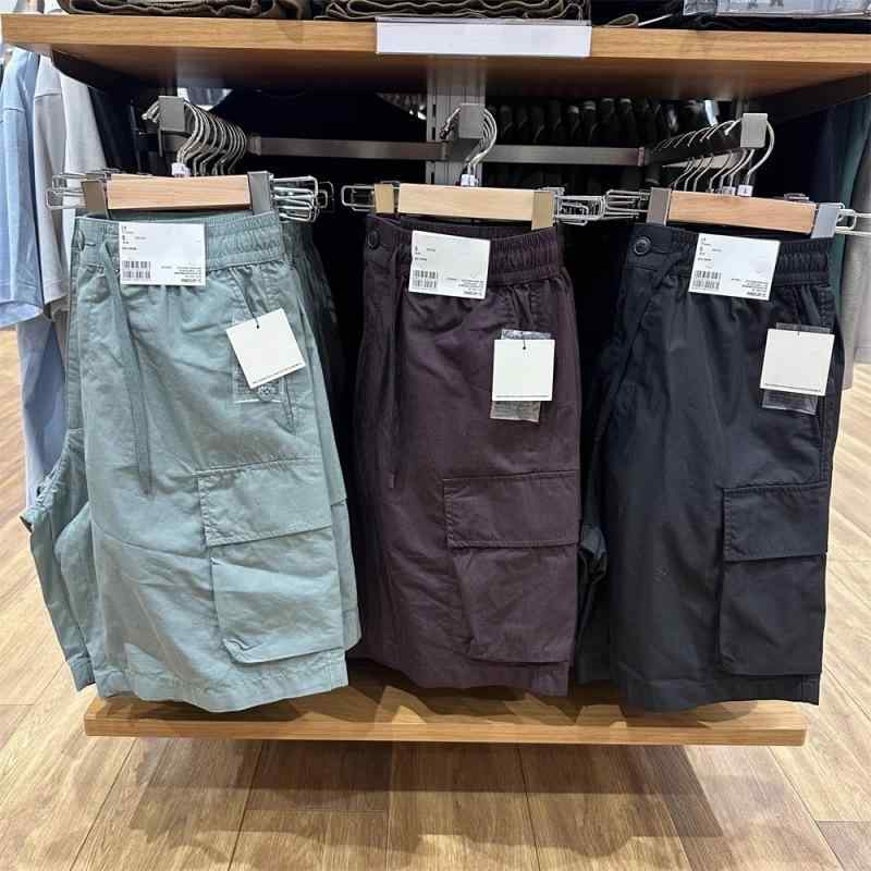 パンツ メンズ 男性用 ハーフパンツ ショートパンツ カジュアル 直筒 無地 黒 緑 茶 赤 S M L XL 2XL
