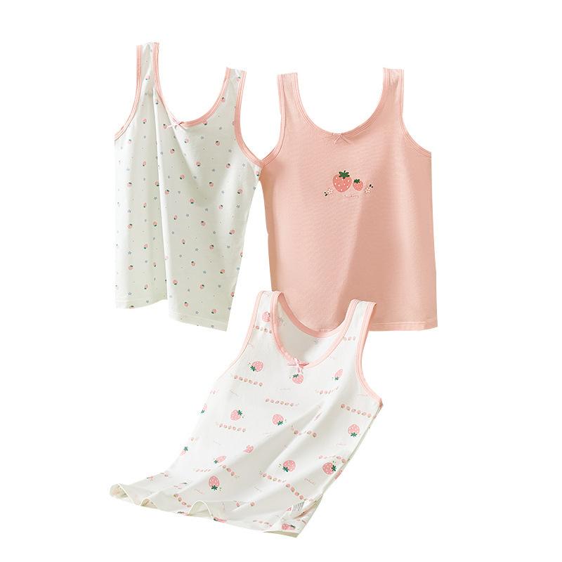 タンクトップ 女児 ベビー キッズ 子供用 モダール 綿 ノースリーブ インナー 発育期 柔らかい かわいい ガールズ 肌着 95cm 100cm 110cm 120cm 130cm 140cm 150cm 160cm