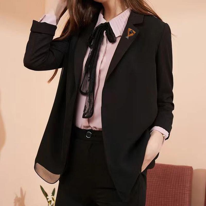 ブローチ 個性的 大判ストール ショール留め 飾りボタン 男女兼用 アクセサリー 焦げ茶色 青色2