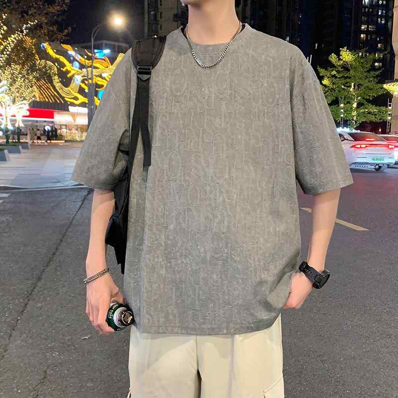 Tシャツ メンズ 男性用 半袖 ルーズ 無地 トップス カットソー インナー 普段使い 部屋着